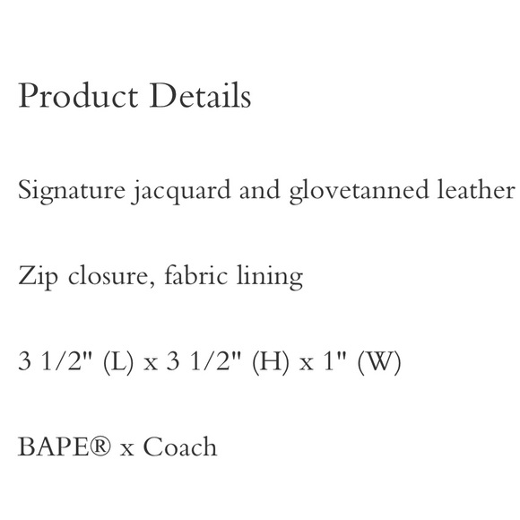 Bape x Coach Coin Case in Signature Jacquard - Picture 2 of 4